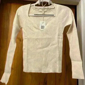 L Space Camryn Fitted Ribbed Sweater Top-Medium NWT